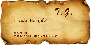 Traub Gergő névjegykártya