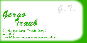 gergo traub business card