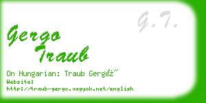 gergo traub business card